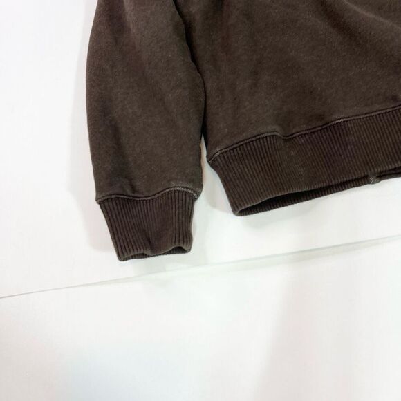 Vintage Old Navy Sweater Womens Large Brown Cotton Blend Long Sleeve Full Zip - Picture 6 of 9